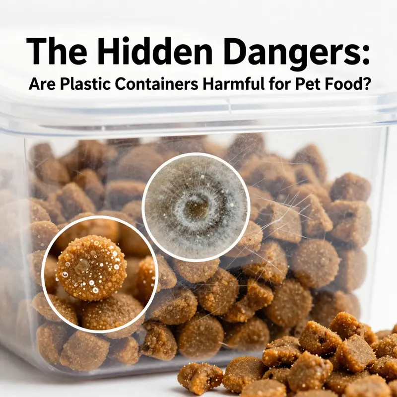 Chemical leaching from plastic containers can pose serious health risks to pets, including hazardous substances like BPA and phthalates.