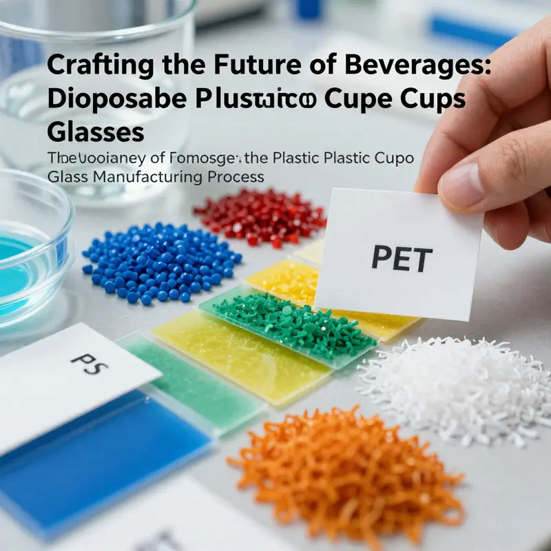 The blow molding process in action, transforming preform plastics into finished cups.