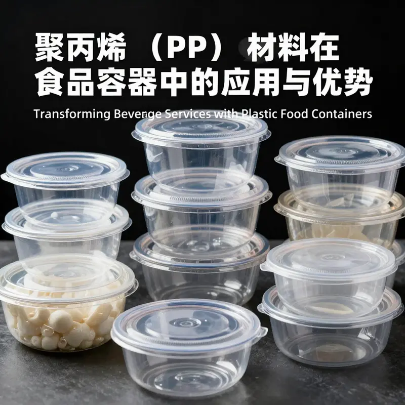 Polypropylene food containers highlighting their clarity and durability.