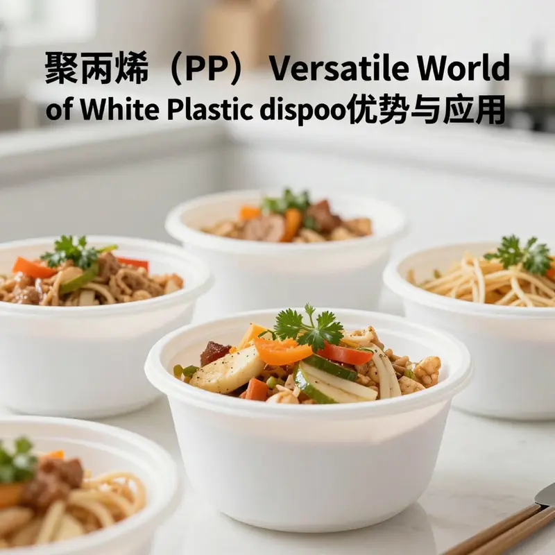 PP white disposable bowls are ideal for serving hot and cold dishes, demonstrating their versatility in food service.
