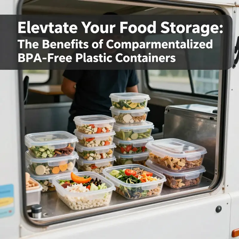 Key features of BPA-free containers that enhance organization and food safety.