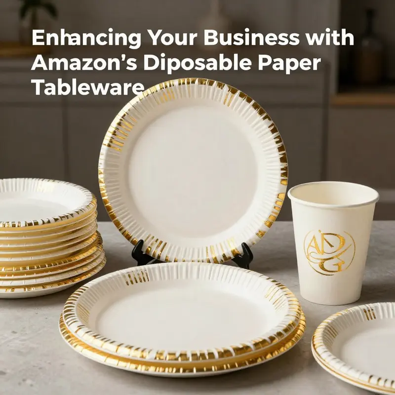 A collection of Amazon’s top-rated disposable plates and cups illustrating quality and functionality.
