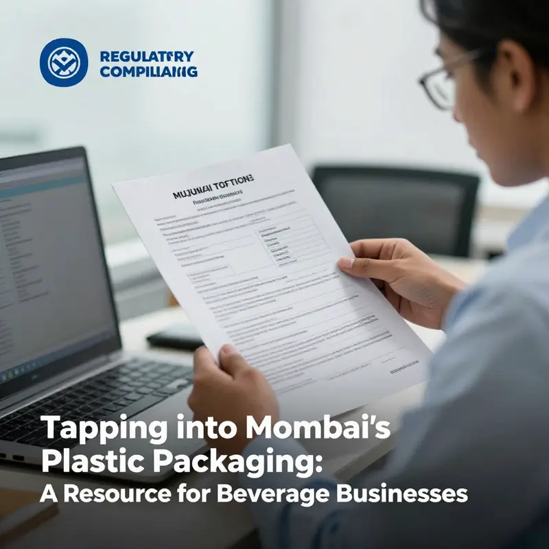 Aerial view of a busy plastic manufacturing facility in Mumbai, showcasing the vibrant industrial scene.