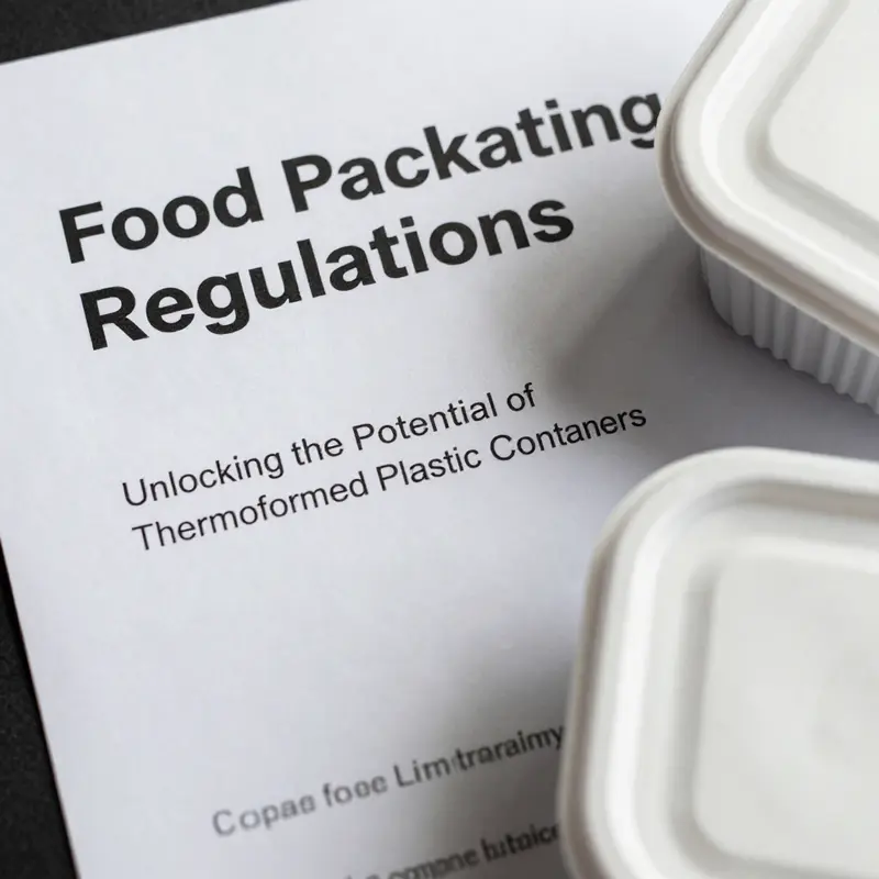 Versatile thermoformed plastic food containers filled with diverse food items.