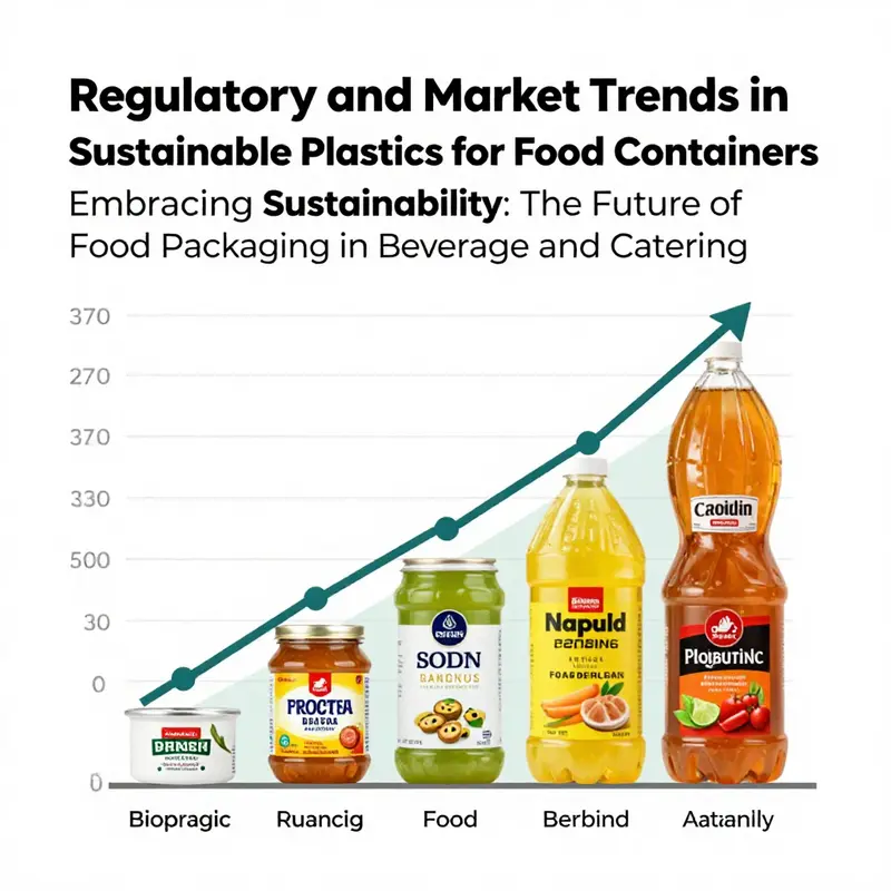 Innovative sustainable food containers in a vibrant café setting, showcasing bioplastic solutions.