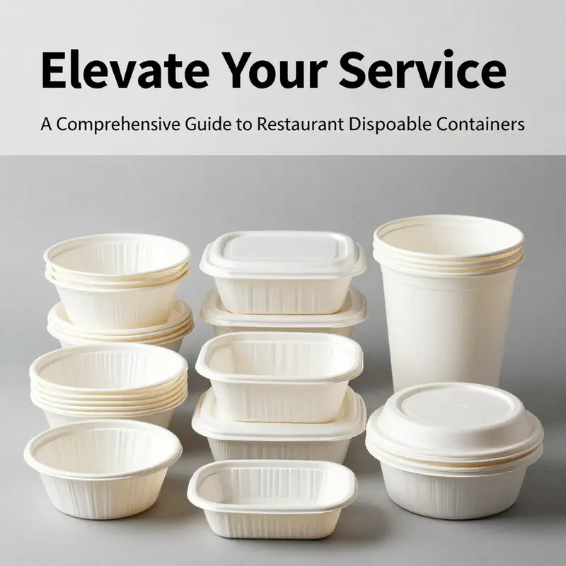 A diverse selection of disposable restaurant containers highlighting the variety available for food businesses.