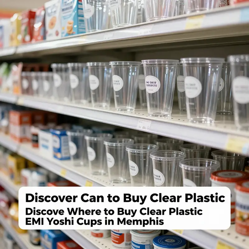 Exploring retail options for clear plastic EMI Yoshi cups in Memphis.