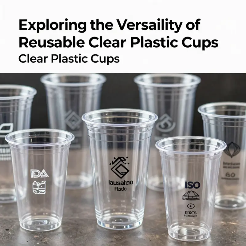 Clear plastic cups enhance the outdoor dining experience with their vibrant designs and practical features.