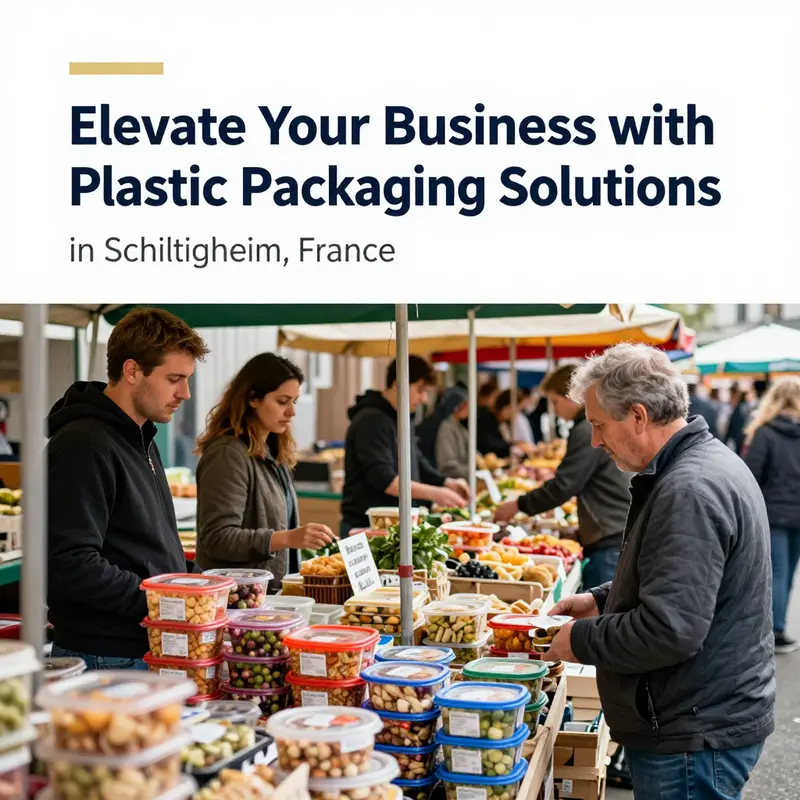 Vibrant vendors display a variety of foods in colorful plastic containers, highlighting the demand for packaging solutions.