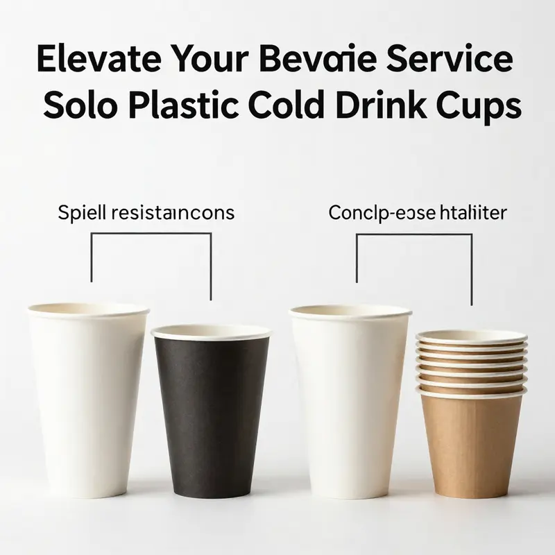 Illustration of the robust design and material quality of Solo plastic cold drink cups.