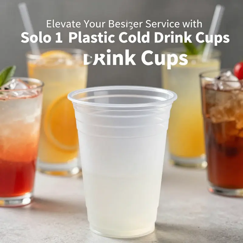 Illustration of the robust design and material quality of Solo plastic cold drink cups.