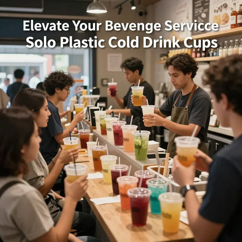 Illustration of the robust design and material quality of Solo plastic cold drink cups.