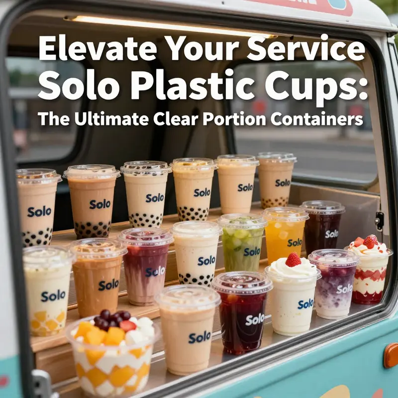 Showcasing the key features of Solo clear portion containers, highlighting their transparency and stackable design.