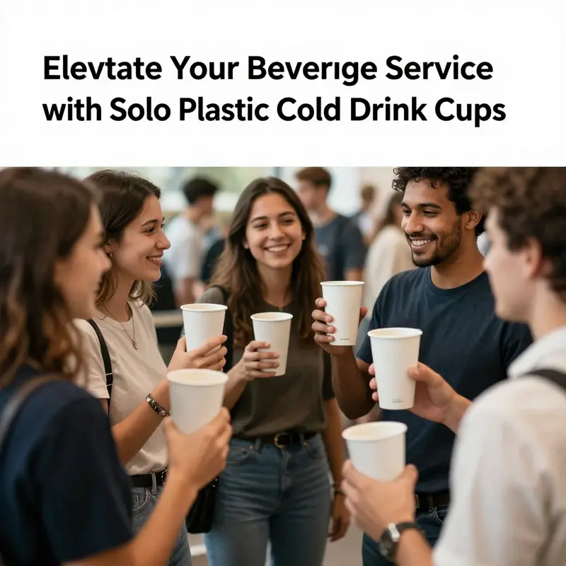 Illustration of the robust design and material quality of Solo plastic cold drink cups.