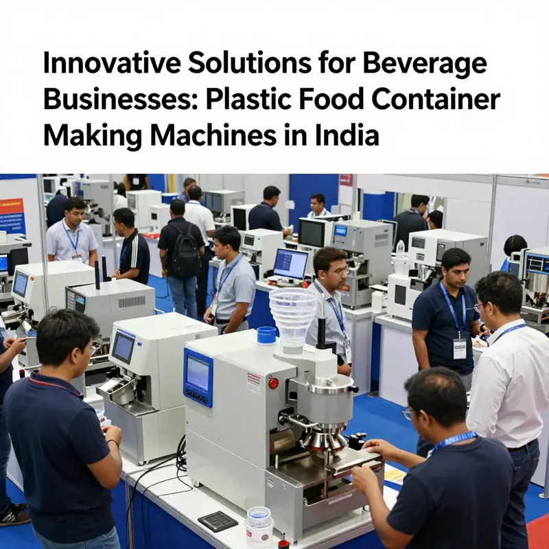 A state-of-the-art injection molding machine in action, producing plastic food containers with remarkable precision.