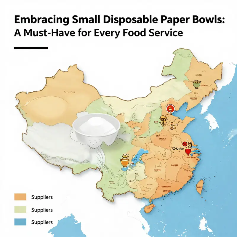 A display highlighting the variety of small disposable paper bowls available in the market.