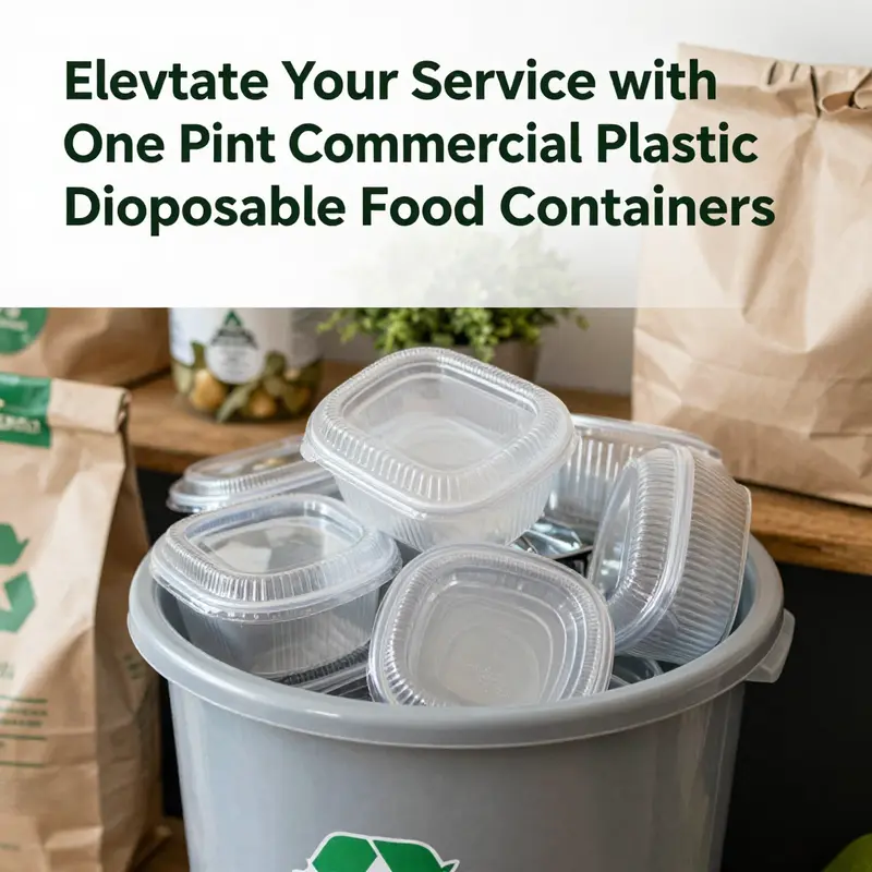 Various materials used in one pint disposable food containers showcasing their unique characteristics.