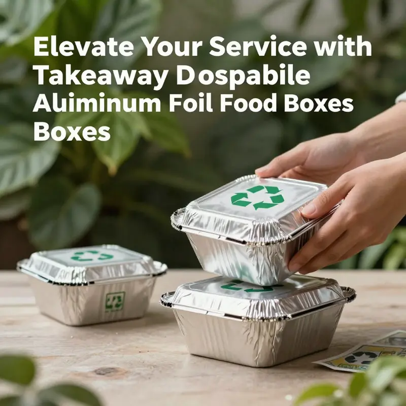 An array of takeaway disposable aluminium foil food boxes highlighting their diverse designs and functionality.