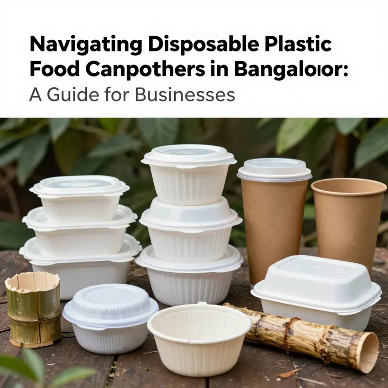 Diverse disposable food containers used in Bangalore’s vibrant food industry.
