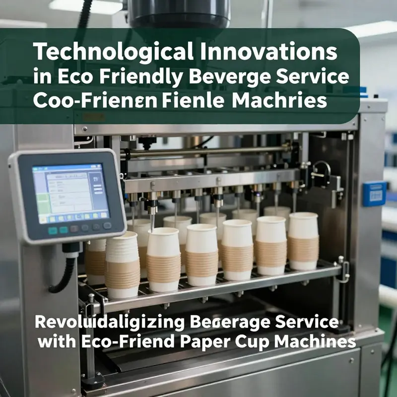A state-of-the-art eco-friendly paper cup machine producing sustainable cups.