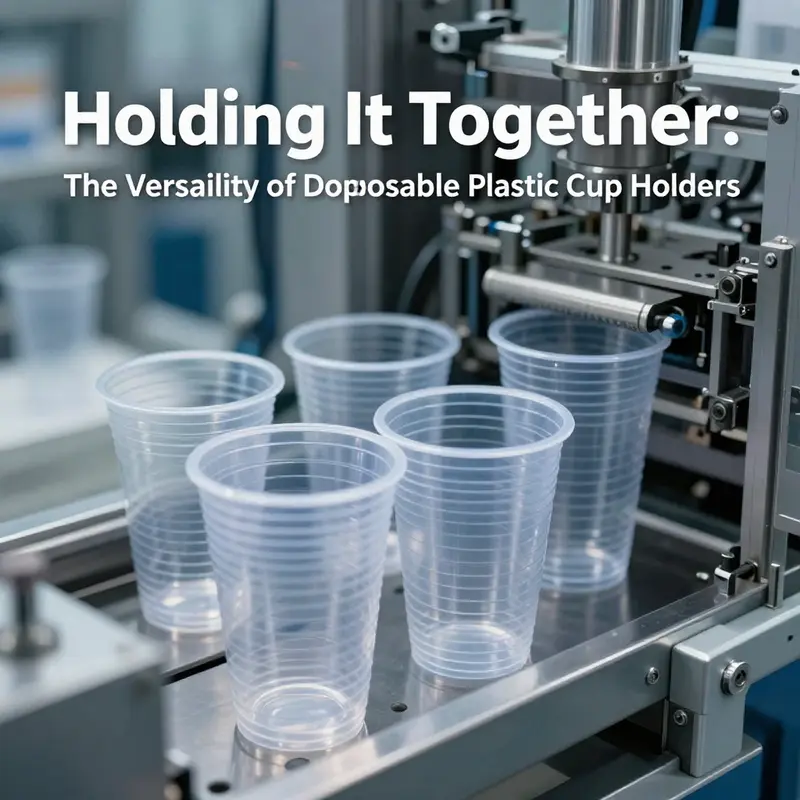 An infographic depicting the environmental impact of plastic cup holders versus biodegradable options.