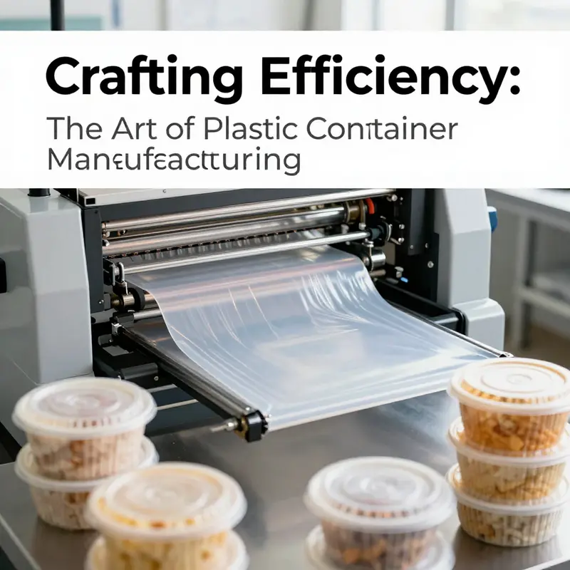 An injection molding machine producing high-precision food containers.