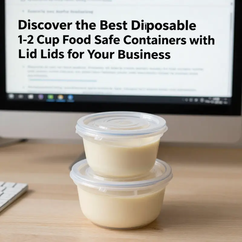 An array of disposable food safe containers showcasing different materials and their applications.