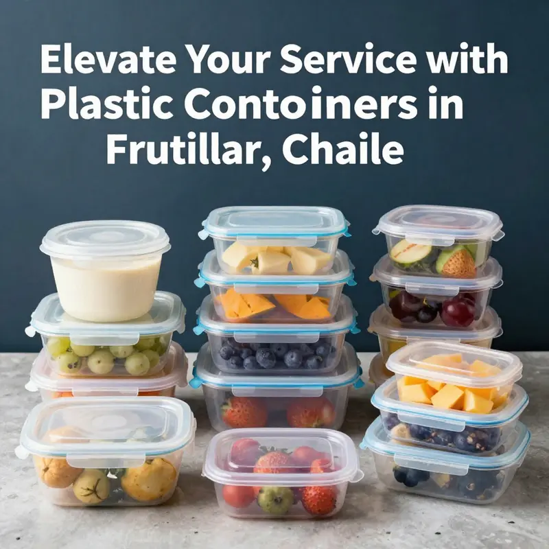 Food vendors in Frutillar actively demonstrate the practical use of plastic containers for food.