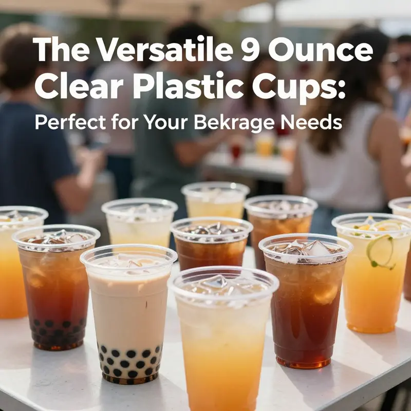 Versatile usage of 9-ounce clear plastic cups at events showcases their multi-functionality.