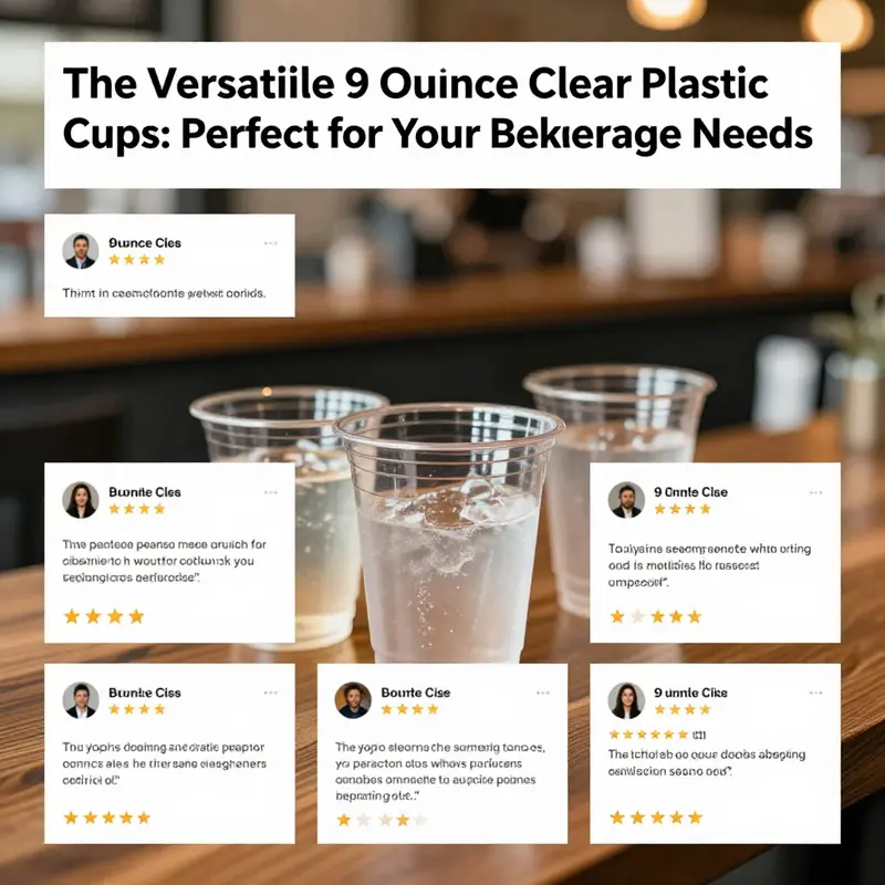 Versatile usage of 9-ounce clear plastic cups at events showcases their multi-functionality.