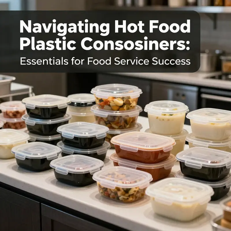 Diverse types of hot food plastic containers available for food service operations.