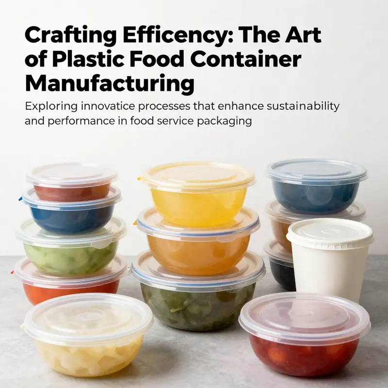 An assortment of colorful plastic food containers, featuring bowls, cups, and lids used in restaurants and catering services.