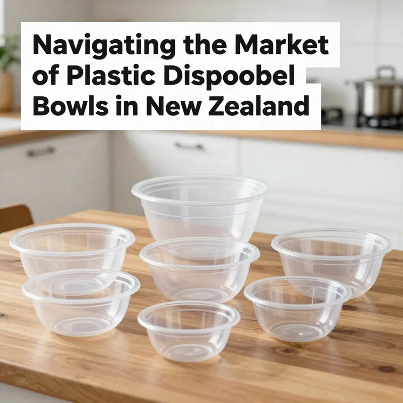 Different sizes of plastic disposable bowls available in New Zealand, catering to various foodservice needs.