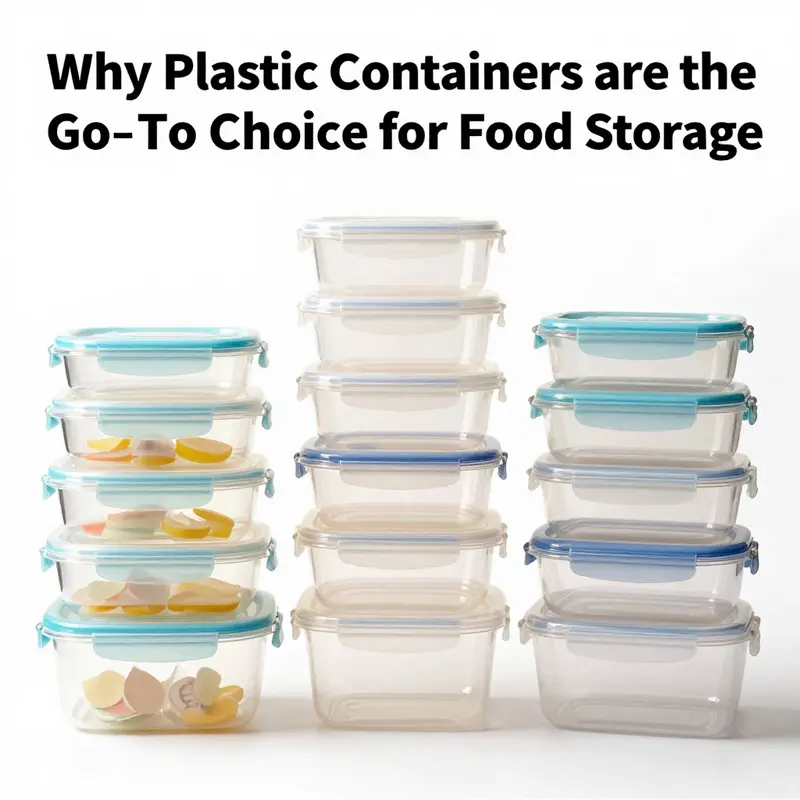 A collection of lightweight and durable plastic containers, exemplifying their versatility for food storage.