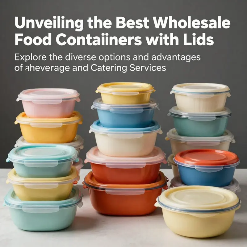 A picturesque display of various food containers with lids, emphasizing quality and variety in food service packaging.