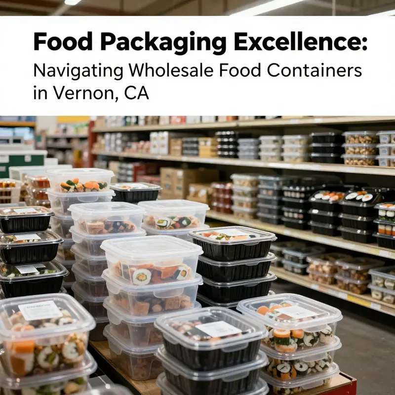 A view inside a wholesale store in Vernon, showcasing diverse food containers suitable for various food service needs.