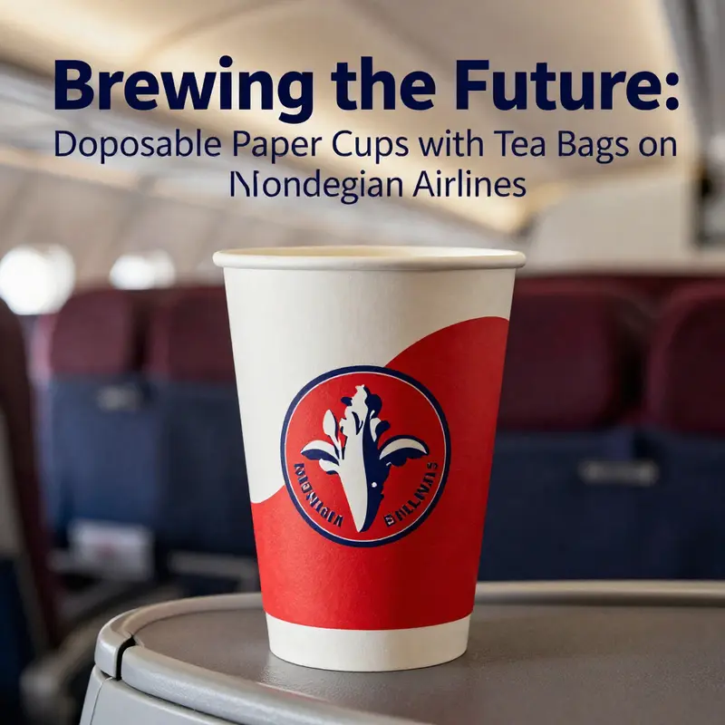 Airline disposable paper cups showcase branding, emphasizing the importance of customized beverage service.