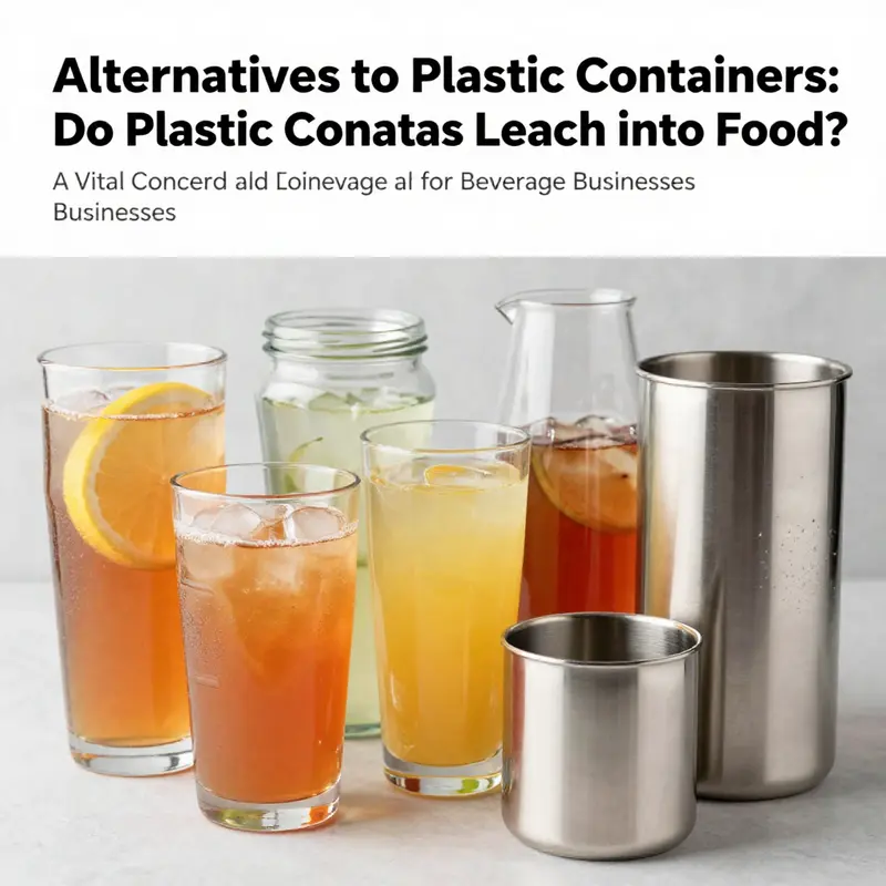 Plastic containers showcasing potential chemical leaching risks compared to safer alternatives.
