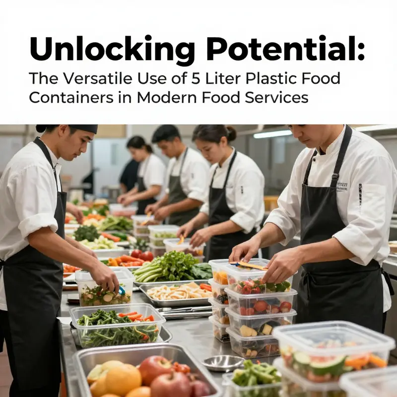 A well-organized kitchen highlighting the design and efficiency of 5-liter plastic food containers.
