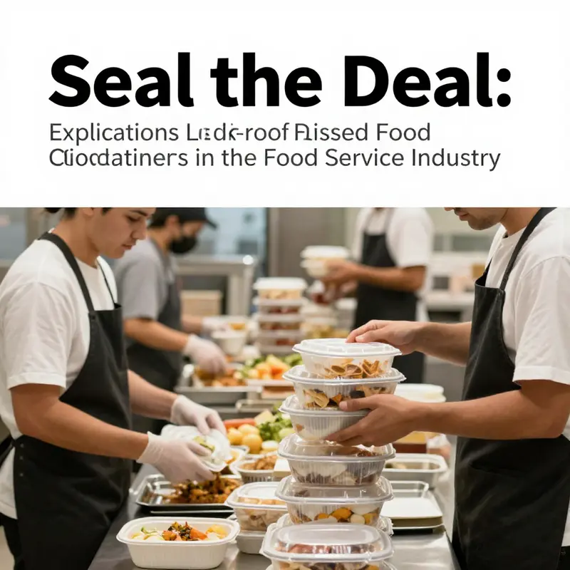 A diverse selection of materials used in leak-proof disposable food containers.