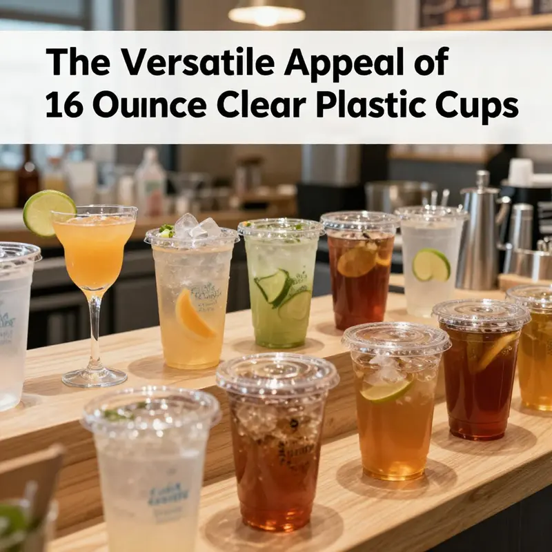 Different manufacturing materials used for creating 16 ounce clear plastic cups.