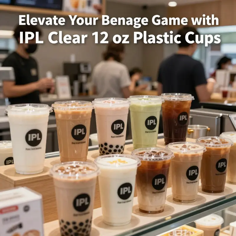 Premium quality IPL Clear 12 oz Plastic Cups, perfect for a variety of beverages.