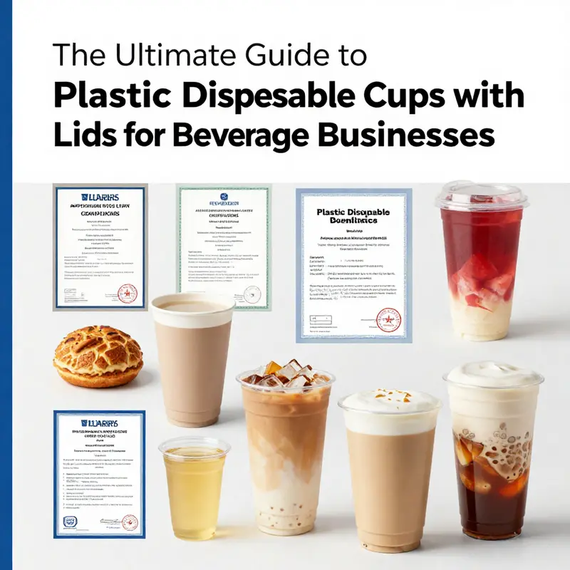 Various materials used in disposable cups, emphasizing sustainability and eco-friendly options.