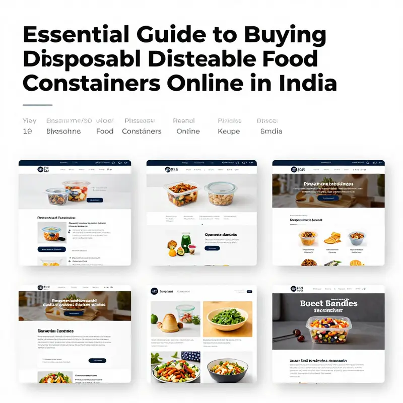 Showcasing popular B2B platforms for ordering disposable food containers online.