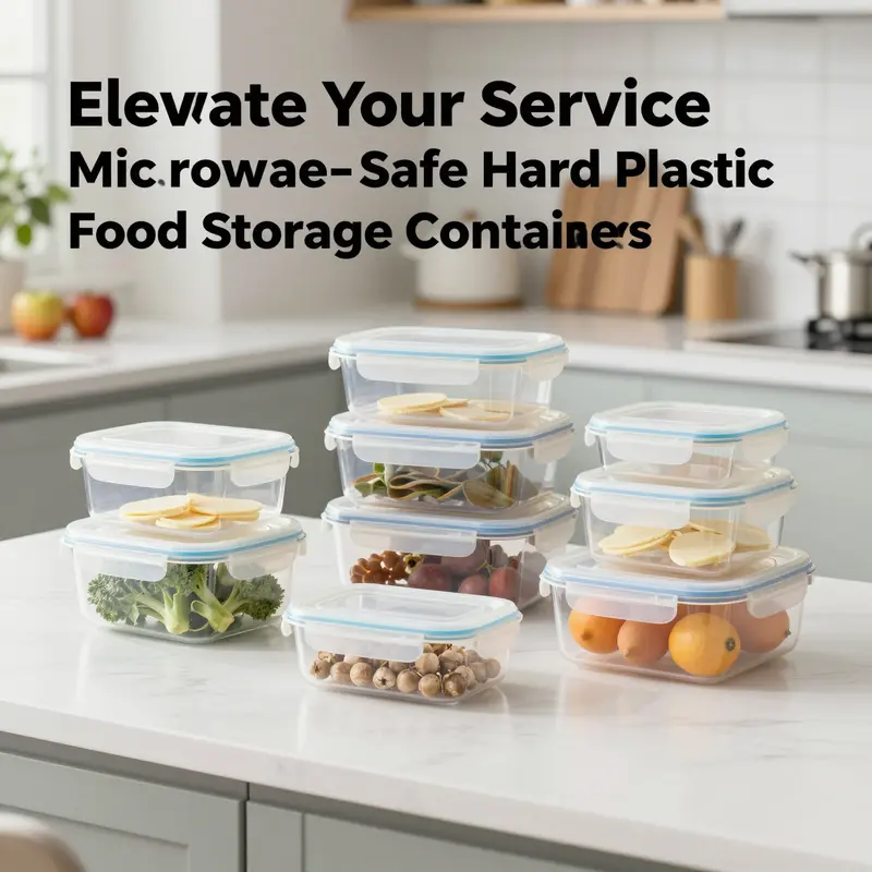 A collection of hard plastic microwave-safe containers ready for meal prep and storage.