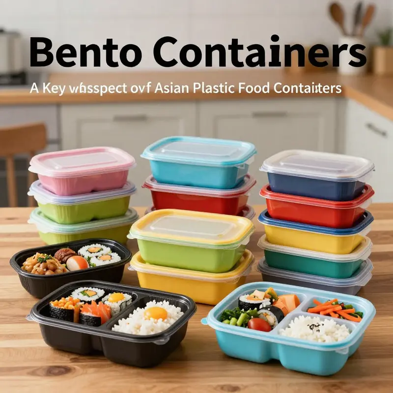 A variety of bento containers filled with traditional Asian dishes, showcasing the appeal and functionality of these meal prep solutions.