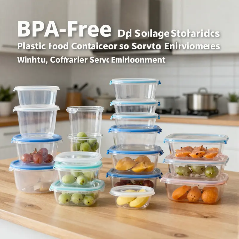 A diverse range of BPA-free containers designed for safe storage and easy access.