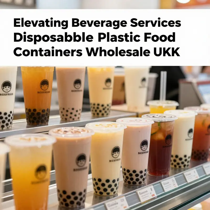 A colorful array of bubble tea drinks served in stylish disposable plastic cups, showcasing the vibrant atmosphere of a beverage shop.