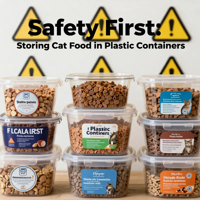 Examining the potential health risks associated with storing cat food in plastic containers.