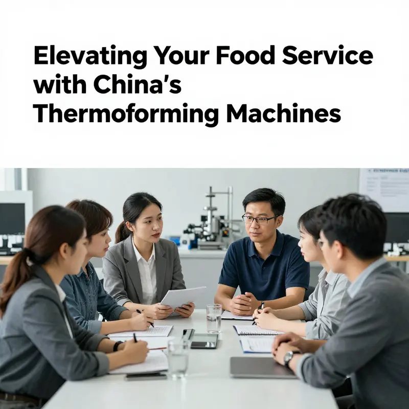 A modern factory in China producing a variety of thermoforming machines for food container manufacturing.